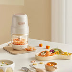 Mini Baby Food Processor 8-Blade Electric Grinder and Blender, 150mL Compact Design, Food-Grade Material,Easy Clean Puree Maker