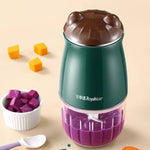 Baby Food Processor, Multifunctional Mini Grinder and Blender, 304 Stainless Steel, Glass Bowl, Detachable Design Easy Cleaning