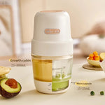 Mini Baby Food Processor 8-Blade Electric Grinder and Blender, 150mL Compact Design, Food-Grade Material,Easy Clean Puree Maker