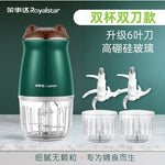 Baby Food Processor, Multifunctional Mini Grinder and Blender, 304 Stainless Steel, Glass Bowl, Detachable Design Easy Cleaning