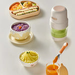 Mini Baby Food Processor 8-Blade Electric Grinder and Blender, 150mL Compact Design, Food-Grade Material,Easy Clean Puree Maker