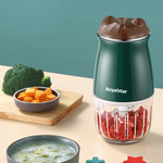 Baby Food Processor, Multifunctional Mini Grinder and Blender, 304 Stainless Steel, Glass Bowl, Detachable Design Easy Cleaning