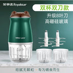 Baby Food Processor, Multifunctional Mini Grinder and Blender, 304 Stainless Steel, Glass Bowl, Detachable Design Easy Cleaning